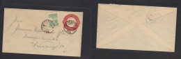 MEXICO - Stationery. 1927 (22 Julio) Perote - Veracruz. 4c Red Stat Env + 4c Adtl, Cds. - Mexico