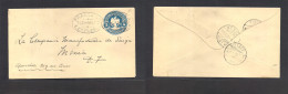 MEXICO - Stationery. 1900 (12-18 May) Tochimilco, Puebla - DF. 5c Blue Stat Env, Blue Oval Town Cachet. XF. - Mexico