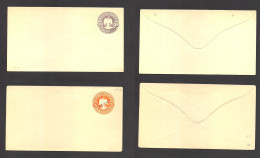 MEXICO - Stationery. C. 1902-4. 5c Orange + 10c Lilac Mint Stationary Curve Larges, Both Overprinted Muestra. VF Pair. - Mexico