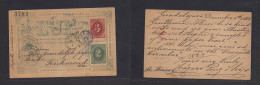 MEXICO - Stationery. 1883 (5 Dec) Guadalajara - USA, Richmond, VA (Dec 28) Red Stat Card "3782" 2c Green Adtl Print. Fin - Mexico