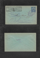 MEXICO - Stationery. 1896 (23 March) Tlacotalpan - Nogales. Express Hidalgo Riveroll 5c Blue Military Issue On Bluish Di - Mexico