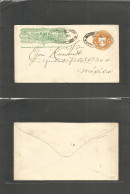 MEXICO - Stationery. 1906 (Mar) Express WellsF Stat Env, Light Green Print + 5c Otrange Eagle Issue, Guerrero Cds. Addre - Mexico