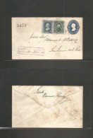 MEXICO - Stationery. 1881 (20 Dic) DF - San Juan Del Rio. Early 1879 Hidalgo 25c Dark Blue Stat Env 5479 Consignment + 1 - Mexique