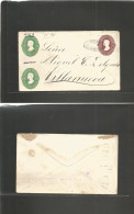 MEXICO - Stationery. 1882. Zacatecas - Villanueva. Triple Print 5c Lilac + 10c Green (x2), Violet District Name + 282 Co - Mexico