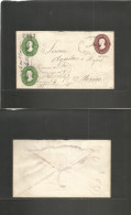 MEXICO - Stationery. 1882. Acatlan - DF. Triple Print Hidalgo Issue Stationary Envelope, Puebla Name, 2082 Consigment. O - Mexique