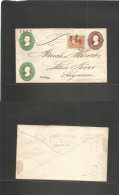 MEXICO - Stationery. 1882. Saltillo - Laguna, San Pedro. Triple Prints X Hidalgo Stationary Issue, Saltillo Name + 1882  - Mexico