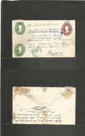 MEXICO - Stationery. 1882 (2 Dec) DF - Orizava (10 Dic) Triple Print Hidalgo Stationery Envelope. Mexico Name, 5482 Cons - Mexique