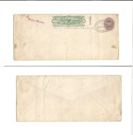 MEXICO - Stationery. C. 1887. Express Well Fargo. 20c Lilac Numeral + 4 Diff Ovpts Revaluation. Preobl (or Package Usage - Mexique