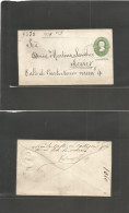 MEXICO - Stationery. 1879. Cuernavaca - Mexico DF. 10c Green Stat Env, District Name, 4579 Consigment, Oval Ds. VF Usage - Mexique