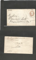 MEXICO - Stationery. 1882. Mexico DF Local Usage 4c Salmon Stationary Envelope, District Name + 5482 Consigment. Waterma - Mexique
