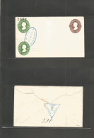 MEXICO - Stationery. 1883 (19 April) Hidalgo Triple Print 1682 Consign Preobl. Tabasco Oval Ds Hidalgo Beard Variety. - Mexique