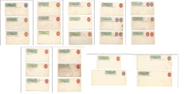 MEXICO - Stationery. C. 1887-90. Express Wells Fargo + Large Numerals. Mint Collection Of Some 25 Diff Stat Envelopes In - Mexique