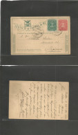 MEXICO - Stationery. 1895 (26 Oct) Puebla - Oaxaca. SPM + 2 Cts Red Mulitas Issue Stat Card + 1c Adtl SHIFT Print + Inte - Mexique