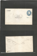 MEXICO - Stationery. 1880. 25c Blue Hidalgo Early Stat Envelope, Consigment 1380, District Blue Name, Boxed FRANCO'S. Pe - Mexique