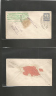 MEXICO - Stationery. 1897 (17 April) Guadalajara - Mexico DF (18 April) Wells Fargo Emerald 10c + 5c Blue Militar Issue  - Mexique