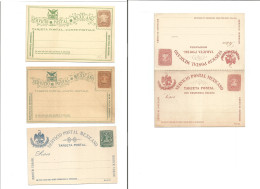 MEXICO - Stationery. C. 1895. Servicio Postal Mexicano. Military Issue. Selection Of 4 Diff Mint Including Doble. Nice O - Mexique