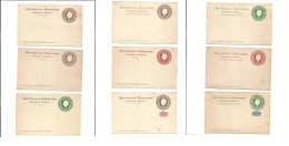 MEXICO - Stationery. C. 1913-17. Hidalgo Embossed Issue. Mint Stationary Collection Of 9 Different Including Revolution  - Mexique