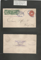MEXICO - Stationery. 1893 (8 April) Hacienda La Trinidad, Zacatecas - Guajuato (8 April) Wells Fargo 10c Red Stat Env. V - Mexique