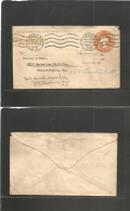 MEXICO - Stationery. 1909 (17 Julio) DF - USA, Philadelphia. 5c Orange Eagle Embossed Stat Env + "DELAYED Nº 28" Postal  - Mexique