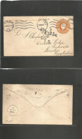 MEXICO - Stationery. 1912 (10 Feb) DF - UK, London, Seven Oaks (26 Feb) 5c Orange Embossed Stat Env + Taxed "25c" + Arri - Mexique