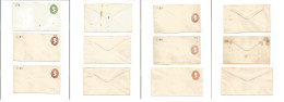 MEXICO - Stationery. C. 1874-80. Hidalgo First Issue Stationery Envelopes. 6 Diff Mint Item Incl One No Consign 2479, 54 - Mexique