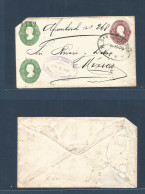 MEXICO - Stationery. 1888 (June 1) SLP - DF. Triple Hidalgo Printed Embossed Stationary Envelope, 1782 Consignment, SLP  - Mexique
