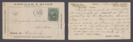 MEXICO - Stationery. 1885 (8 March). DF - Monclova / Coahuila - Private Printed Card Fkd Medallion Single 5c Green With  - Mexico