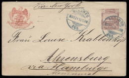 MEXICO - Stationery. 1896 (2 May). Durango - Germany. Mulitas 10c Stat Env / SPM / Blue Cds. Fine Used. - Mexico