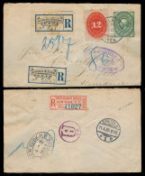 MEXICO - Stationery. 1895. Jalapa / Veracruz - Germany. 10c Green Medalion Reg Stat Env + 12c Numeral Mixed Issues + 3 R - Mexico