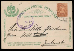 MEXICO - Stationery. 1897. Acapulco - Guatemala. 3c Brown Military Issue Stat Card. Pacific Maritime Mail Conection. Des - Mexico