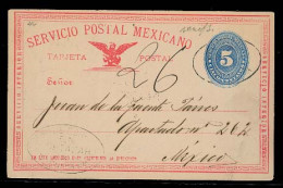 MEXICO - Stationery. 1894. Cortazar - DF. 5c Stat Card / Oval Cancel. Fine. - Mexico