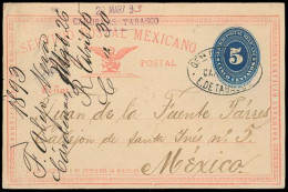 MEXICO - Stationery. 1893. Cardenas / Tabasco DF. 5c Numeral Stat Card. VF. - Mexico