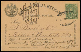 MEXICO - Stationery. 1889. Merida - DF. 5c Green Medalion, Oval Ds. - Mexico