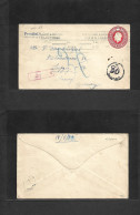 NEW ZEALAND. 1929 (18 May) Te Aro - Germany, Saxony 1d Red Stat Env + Slogan Telephone Cachet + Taxed + Aux Cachet + Arr - Sonstige & Ohne Zuordnung