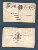 NEW ZEALAND. 1927 (4 Nov) Palmerston North - Denmark, Aalburg. Danish Consular Mail Cachet. Registered Machine Fkd Env 6 - Sonstige & Ohne Zuordnung