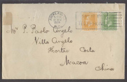 NEW ZEALAND. 1934 (22 Nov). Auckland - Macao, China (21 Dec). Via HK. Fkd Env Slogan Cancel 2 1/2d Rate 1 Month Travel A - Sonstige & Ohne Zuordnung