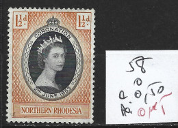 RHODESIE DU NORD 58 Oblitéré Côte 0.50 € - Rodesia Del Norte (...-1963)