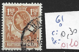 RHODESIE DU NORD 61 Oblitéré Côte 0.30 € - Rhodesia Del Nord (...-1963)