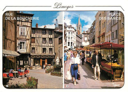 Marches - Limoges - Multivues - Vieux Quartier Des Bouchers - Le Marché Central - CPM - Voir Scans Recto-Verso - Mercati
