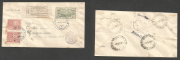 PARAGUAY. 1930 (13 Nov) Asuncion - Argentina, Buenos Aires (14 Nov) Registered Multifkd Env At 3,85 Pesos Rate. VF + Nic - Paraguay