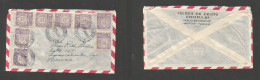 PARAGUAY. 1954 (20 Apr) Asuncion - Aguascalientes, Mexico. Air Multifkd Envelope. Missionary Iglesia De Cristo. - Paraguay