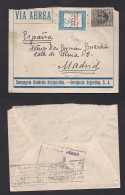 PARAGUAY. 1930 (Nov) Asuncion - Madrid, Spain (28 Nov) Air Multifkd Env. France Aeropostale Via Alicante. French Stopove - Paraguay