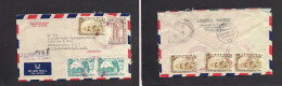 PARAGUAY. 1955. Villarica - Germany, Stuttgart (20 Sept) Registered Air Multifkd Env. Fine. - Paraguay