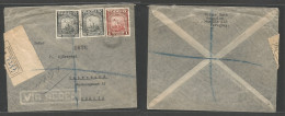 PARAGUAY. 1945 (23 Sept) Asuncion - Sweden, Ostersund. Registered Multifkd Env. Better Dest At 1,20 Guaranies Rate. Fine - Paraguay