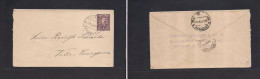 PARAGUAY. 1899 (24 Nov) Villarica - Conception. 5c Lilac Stationary Envelope, Cards Cds Type. VF. - Paraguay