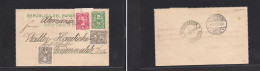 PARAGUAY. 1900 (4 Sept) Asuncion - Germany, Frienwalde (6 Oct) 2c Green Stat Lettersheet + 3 Adtls, Tied Cds. Fine. - Paraguay