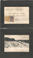 PARAGUAY. 1907 (25 April) Itagua - España, Leon (14 Mayo) Fkd Catarata Photo Card, Cds. Better Destination. - Paraguay