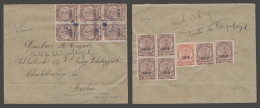 PARAGUAY. 1909 (April). Asuncion - Germany. Multifkd Env 1908 Ovptd Issue On Front + Reverse. 1 Peso 50c Rate. Incl 10c  - Paraguay