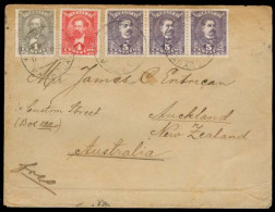 PARAGUAY. 1897 (6 Sept). Altos - Australia - New Zealand (24 Nov). Multifkd Env 20c Rate Via Asman + Arrival 75 Days Tra - Paraguay
