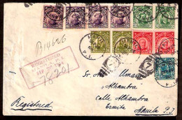 PHILIPPINES. 1914. Manila. Local Multifkd Registered Env. Incl 16c X 2 + 26c, Etc. - Philippines